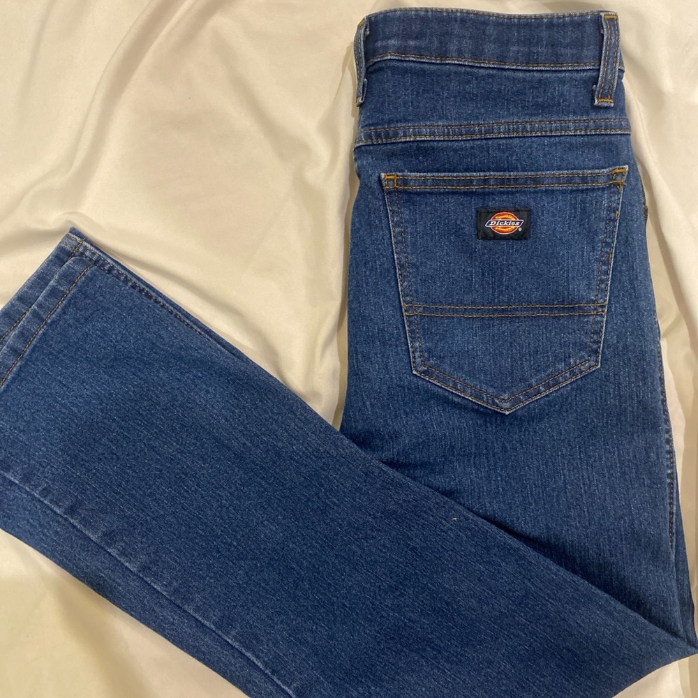 Dickies Women's Classic Straight Leg Blue Jeans